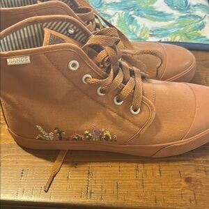 Women's Brown High-Top Sneakers